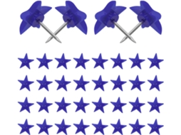 Conjunto De 50 Tachinhas Decorativas Homoyoyo Na Cor Azul Para Quadro Cortiça E Plástico Design Atrativo Funcional Em
