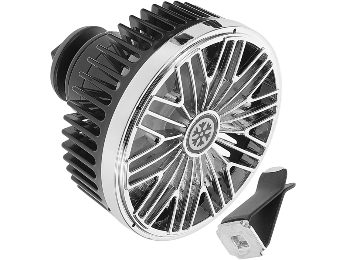 Ventilador Portátil Usb Para Carro Em Abs Preto Com Fluxo De Ar