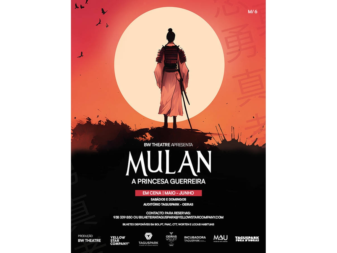 Bilhete MULAN A PRINCESA GUERREIRA|OEIRAS