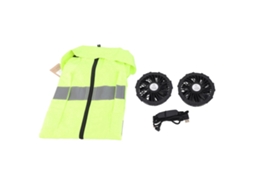 Coleteira de Ar Condicionado Verão Rechargeável Verde Fluorescente XXXL | S/MARCA
