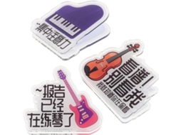 Conjunto Beaupretty De 3 Prendedores Partitura Piano, Guitarra E Violino, Resistentes, Compactos E Portáteis