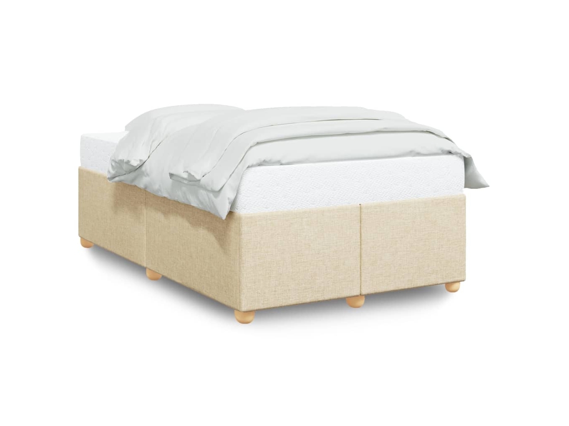 Bed Frame, Bed Frames Vidaxl Creme Tecido (120 X 200 Cm)