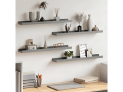 Vidaxl Prateleiras De Parede 4 Pcs 60x9x3 Cm Cinzento