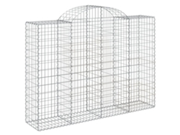 Gabion Basket, Gabion Baskets Vidaxl Prateado Ferro (200 X 50 X 140/160 Cm)