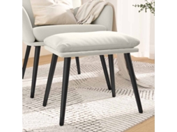 Vidaxl Apoio De Pés 45x29,5x35 Cm Veludo Branco Nata