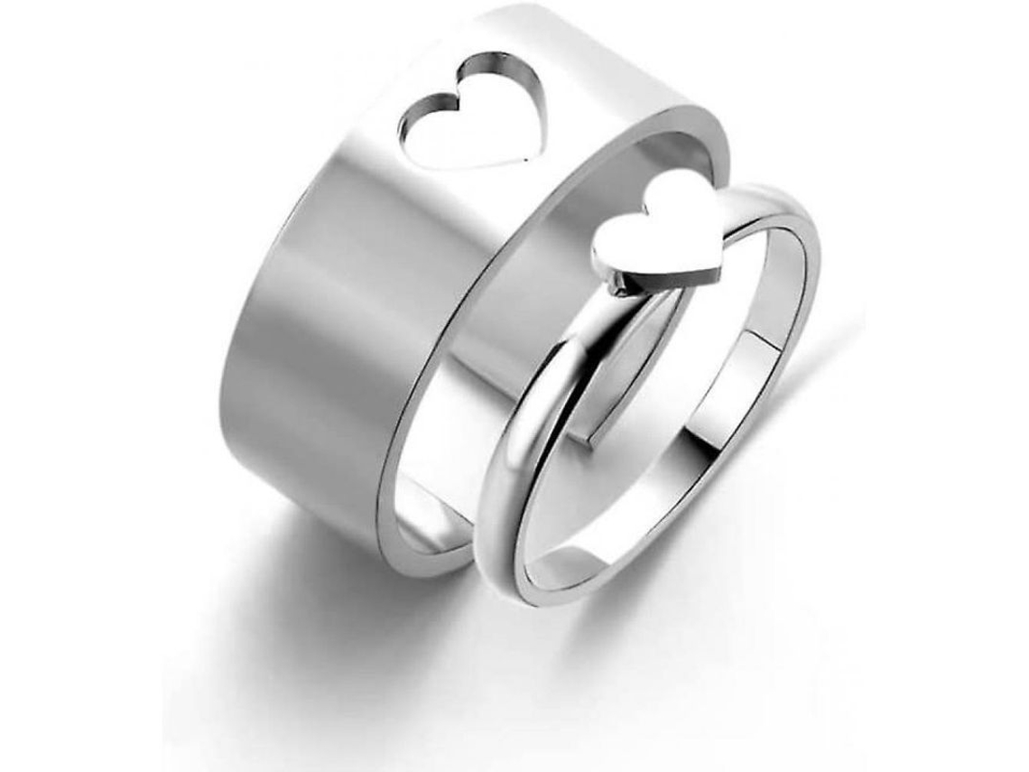2026-anéis De Pareja Coração Anéis De Casamento Anéis De Compromisso Joias Presente Oaj