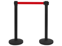 Poste Separador Vidaxl Preto Aço