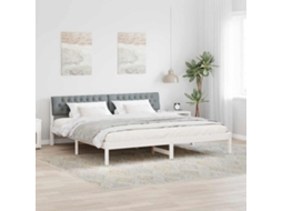 Vidaxl Estrutura da Cama Branco e Cinza Claro 200 X 200 Cm