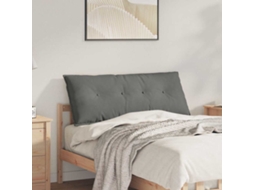Vidaxl Travesseiro Para Costas Cinza Escuro 120 X 50 Cm