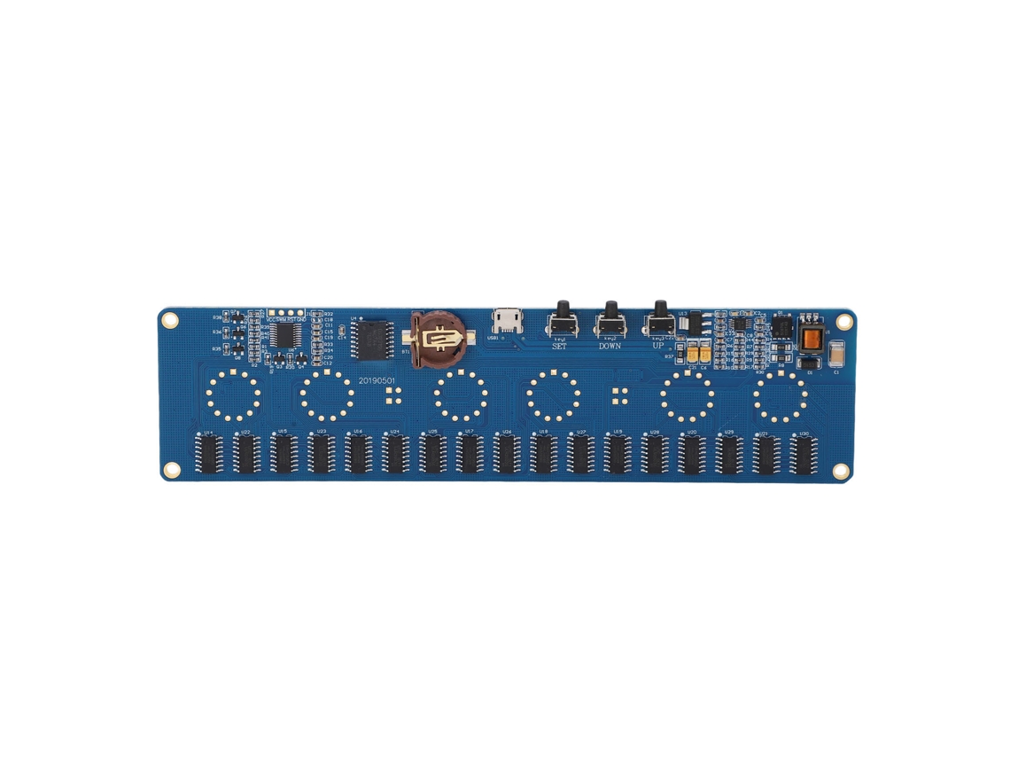 Placa Controle Relógio Tubo Nixie, Placa Driver 7 Cores