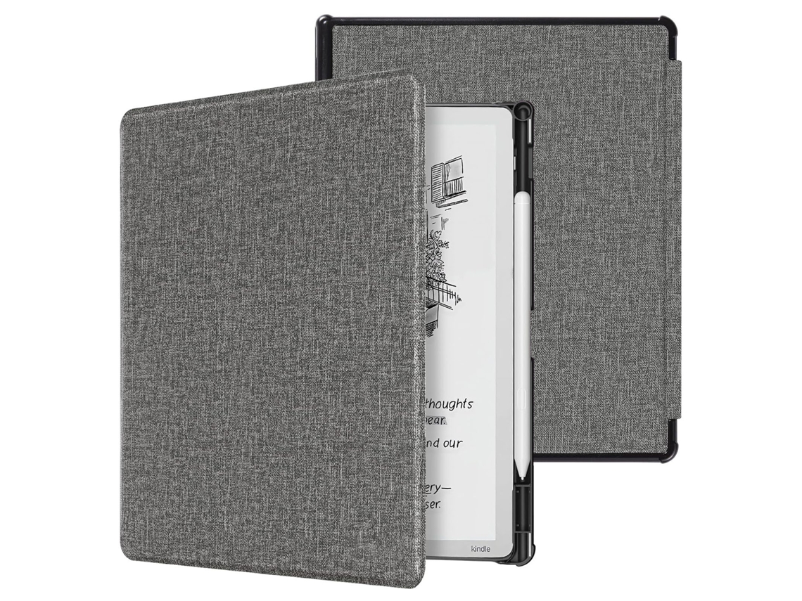 Capa Panoona Para Kindle Scribe Colorsoft 11 Polegadas 2025 Com Compartimento Para Caneta Cinza