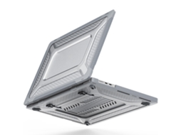 Capa Com Suporte Para Macbook Pro 16 2021 2023 Cinza Brilvibera