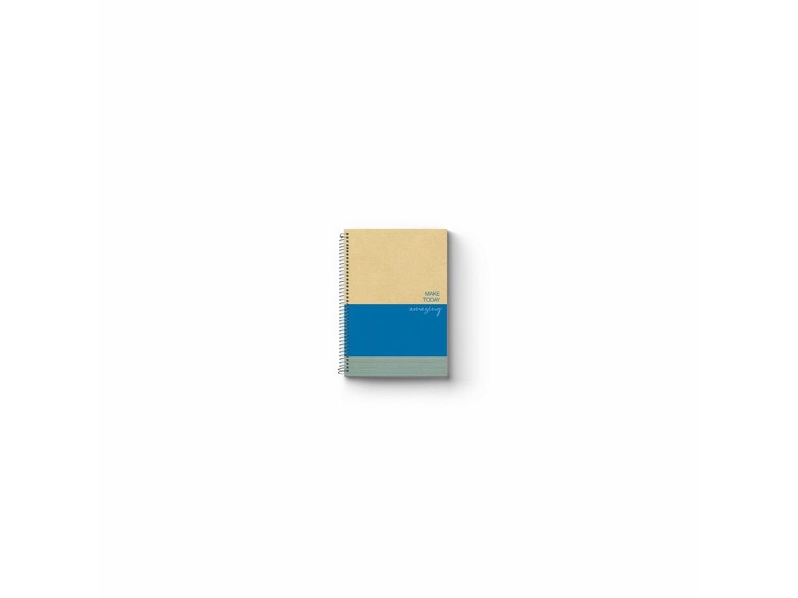 Caderno Espiral FIRMO UpCycling (Pautado - 80 Folhas - A6 - Azul)