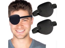 Máscara para os Olhos, Adultos, 3d Ajustável para Olho Direito Ou Esquerdo, Ambliopia, Fantasia de Pirata AQUAFORGE (preto)