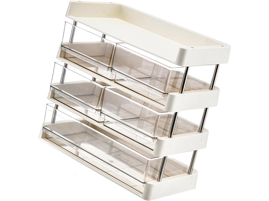 Sistema De Prateleiras Portáteis E Ajustáveis Para Banheiro Cozinha, Com Várias Camadas Para Otimização De Espaço E
