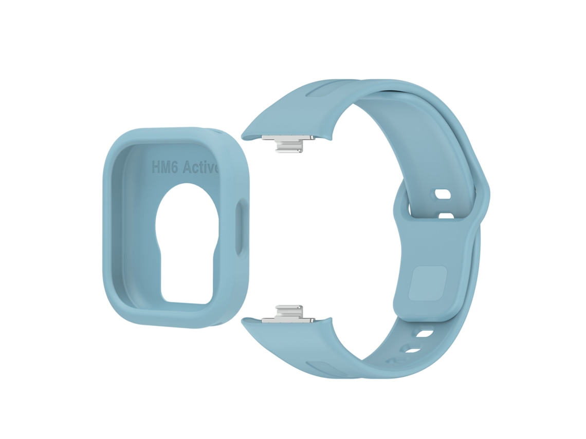 Capa Protetora E Pulseira De Silicone Para Redmi Watch 6 Active, Azul, Panoona