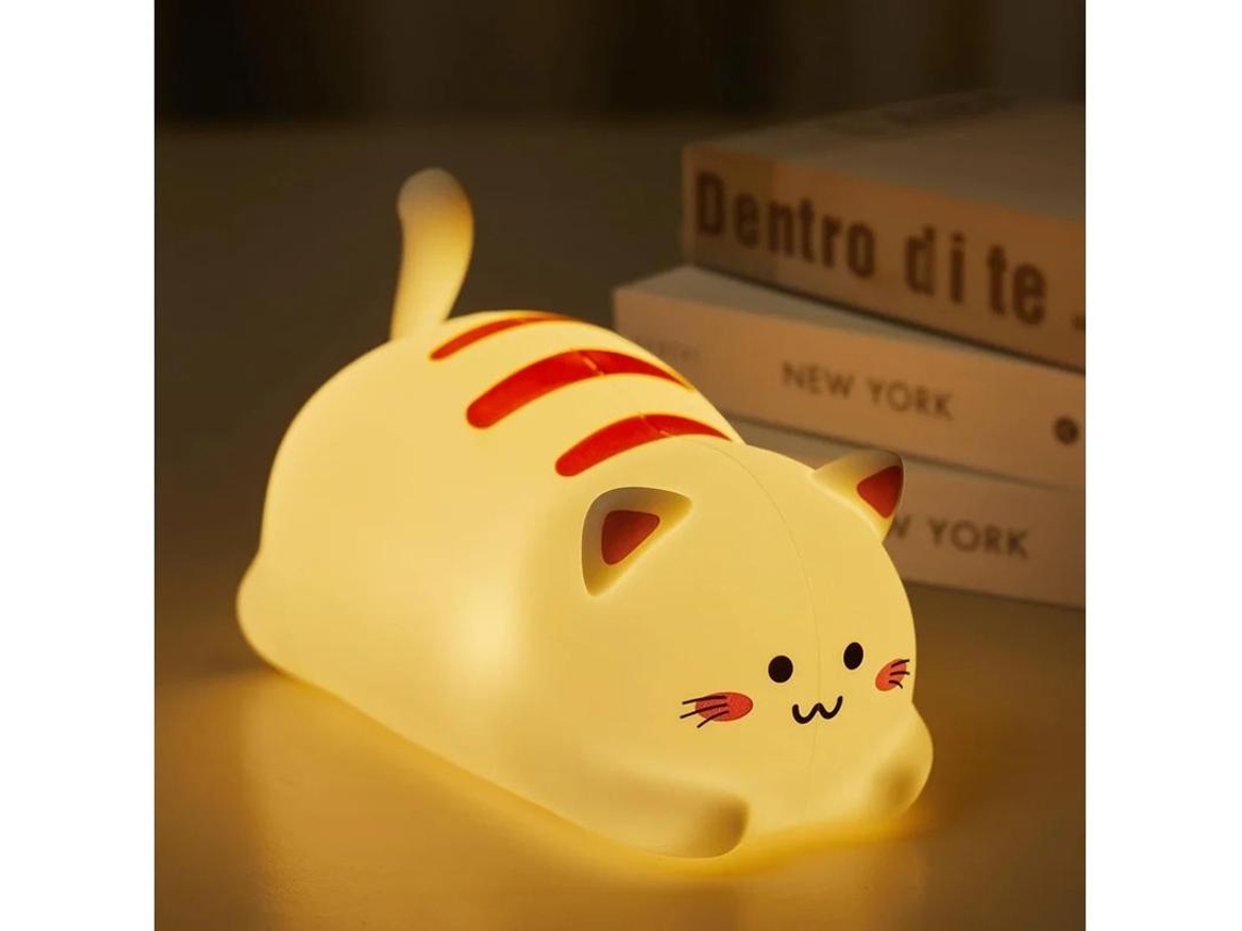 Luz Noturna De Gato Para Crianças Linda Luz Noturna De Silicone Com 2 Níveis De Brilho Lâmpada Recarregável Kawaii Para Quarto Meninas E Yizhood