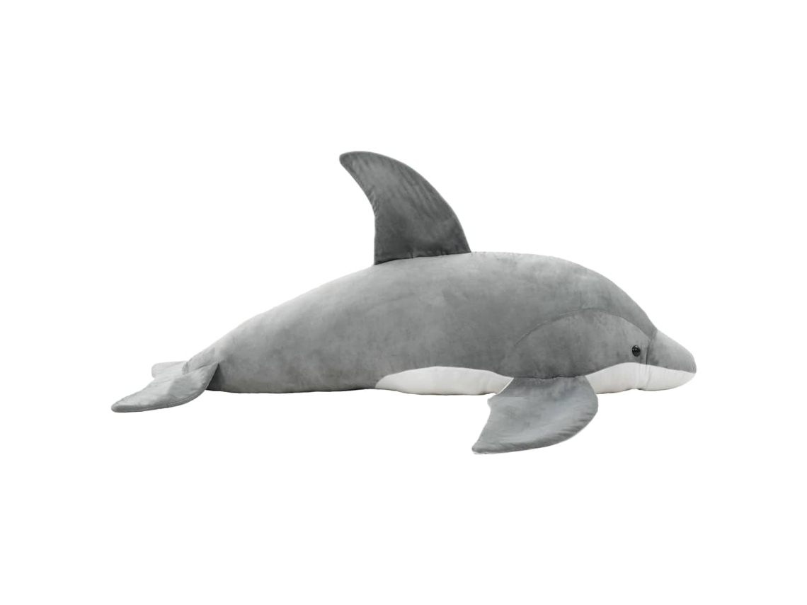 Vidaxl Golfinho De Peluche Cinzento