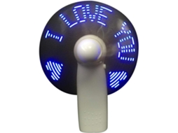 Ventilador Portátil Com Led Piscante, Para Resfriamento De Mesa, Com Mensagens Personalizadas (cor Aleatória)