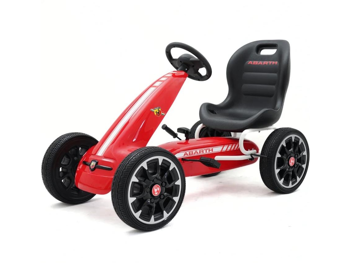 Go Kart De Pedales Para Crianças Abarth - 3 A 7 Anos - Rodas Eva - Vermelho