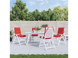 Almofadões Cadeira Encosto Baixo 4 Pcs Tecido Oxford Vermelho Dkd Home Decor