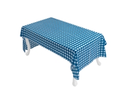 Pacote com 3 Toalhas de Mesa Xadrez de Plástico Descartáveis para Festa de Piquenique 54 X 108 Polegadas. Capa de Mesa Retangular Azul Marinho