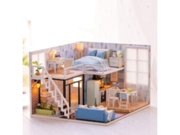 Casa de Bonecas Diy Ozgkee, Miniatura Fofa, Brinquedo Musical, Castelo no Céu SFUSHOS