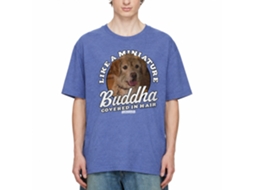Rockinstone Anchorman Movie Miniature Buddha Heather Royal Adult T-shirt Size:xxl