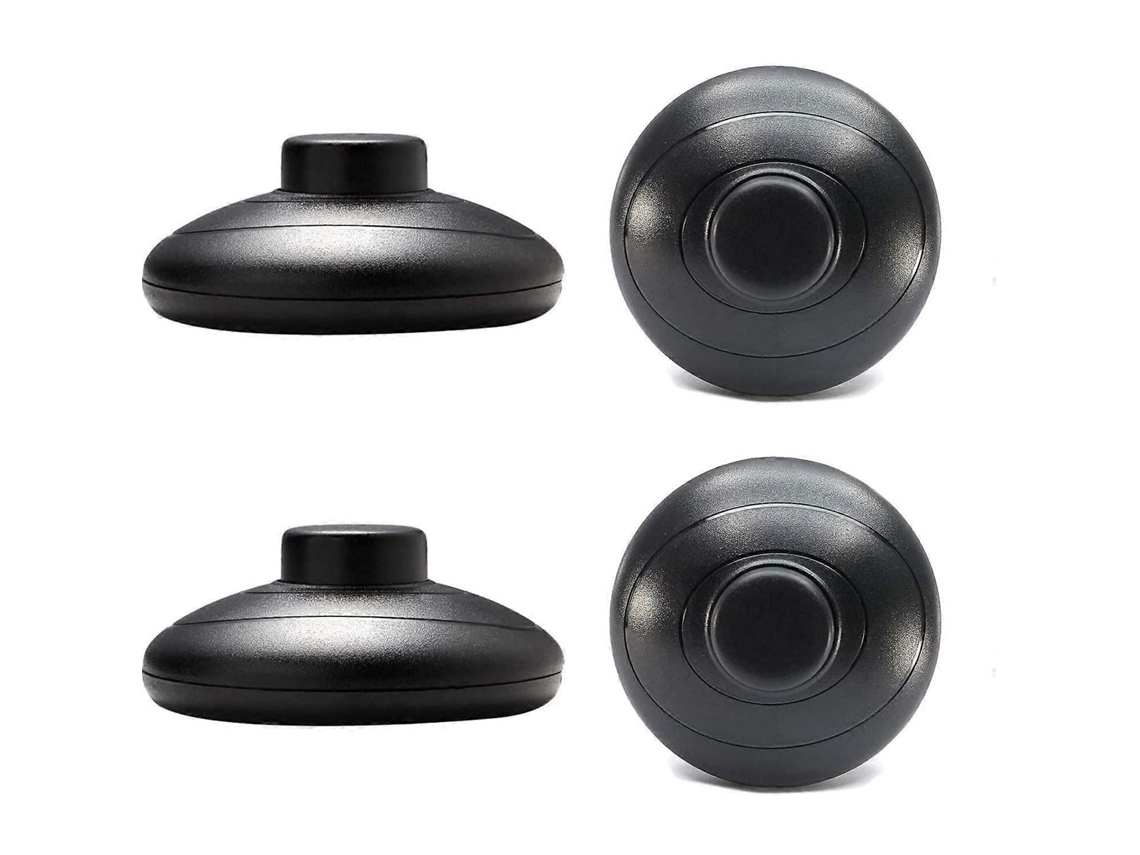 Rebe 4 Interruptores de Pie Redondos Negros Spdt no Nc, Ac 125v/3a 250v/2a, Control para Lámparas de Suelo Y Mesa, 2 Años de Garantía