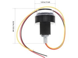 Luzes LED pretas para motocicleta, plástico resistente, alto brilho.