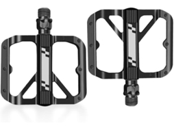 Pedais antiderrapantes de alumínio para bicicletas com rodinhas.