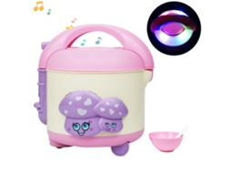Ats olla Arrocera Eléctrica Con Música Y Luz Ruedas Universal Evitación Obstáculos Mini Casa Juguete Cocina Regalo Niños