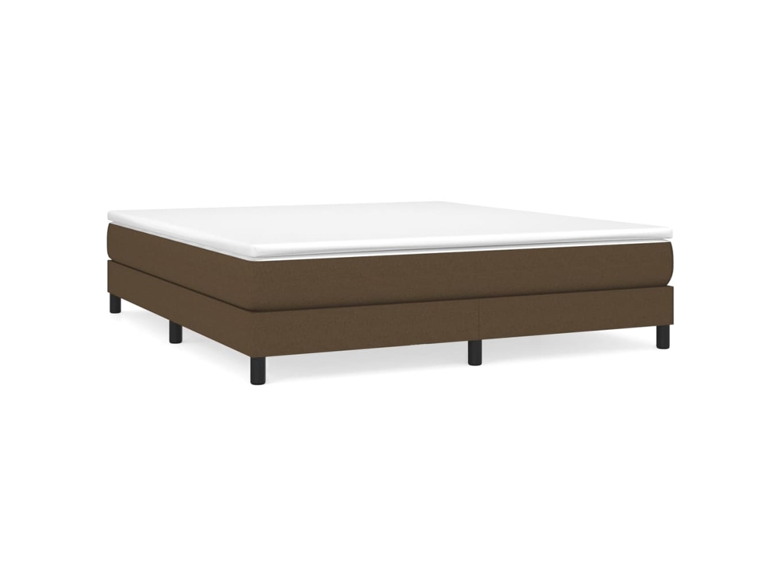 Estrutura de Cama com Molas Tecido Castanho Escuro MAISON EXCLUSIVE (180x200 cm)