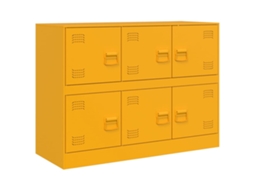 Aparador 99x39x73 Cm Aço Amarelo Mostarda MAISON EXCLUSIVE