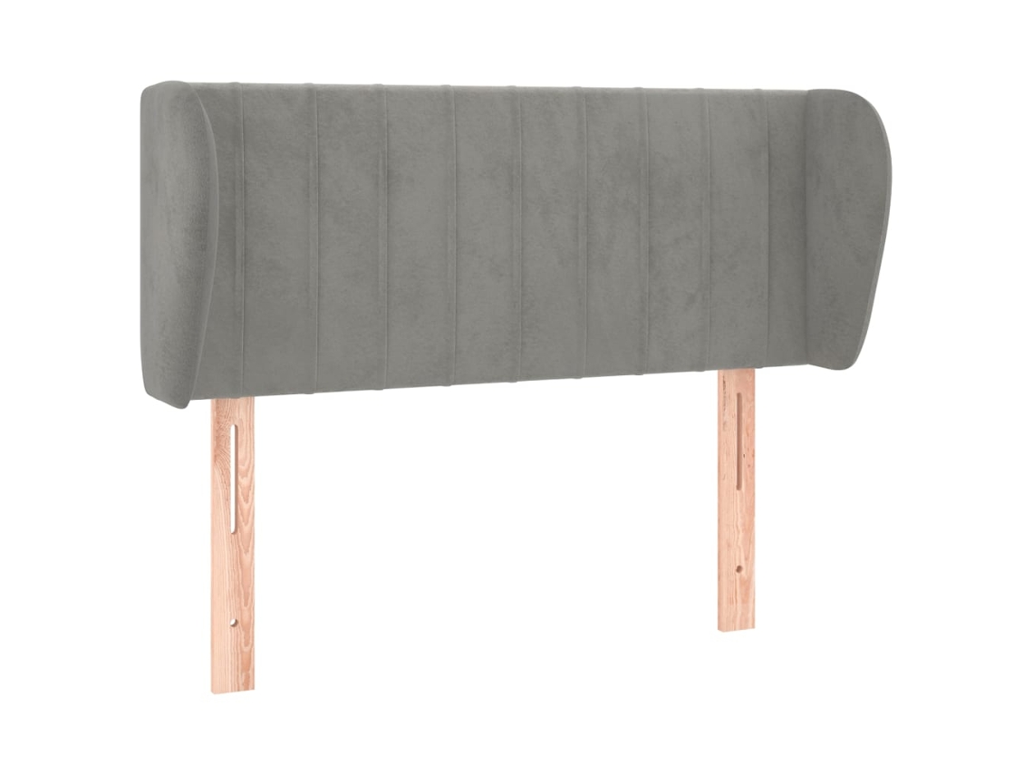 Cabeceira de Cama com Abas Veludo Cinzento Claro MAISON EXCLUSIVE (83x23x78 cm)