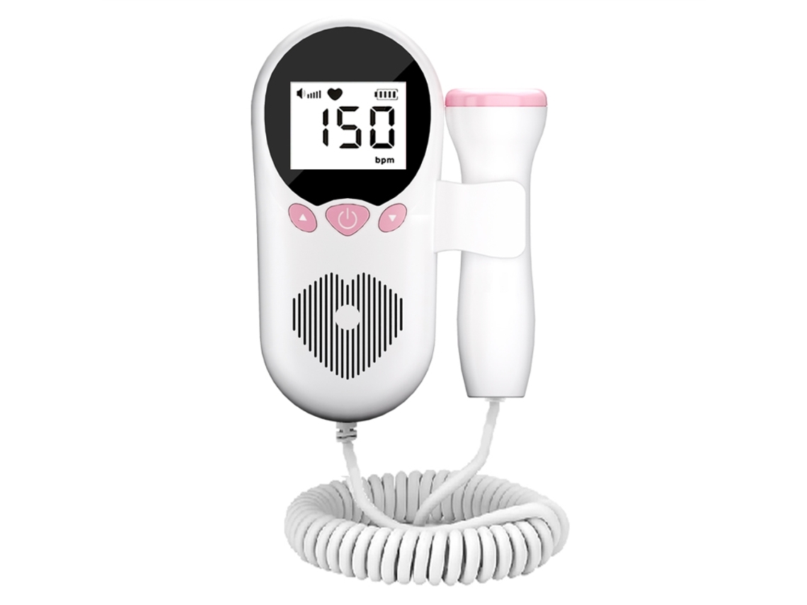 Monitor Cardíaco Fetal Portátil Com Doppler Tela Lcd Grande Sem Radiação RNEMITERY