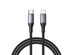 Cabo de Carregamento Rápido Tipo C para 8 Pinos 1m preto XIAOMOYU