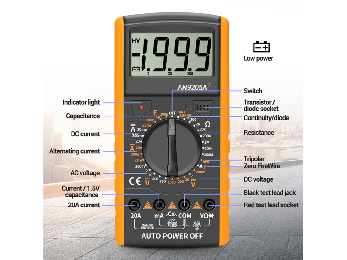 Aneng An9205a+ Embalagem De Saco De Bolhas Sem Bateria