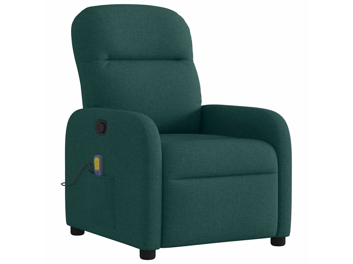Massage Recliner Chair, Massage Recliner Chairs Vidaxl Verde Tecido