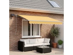 Vidaxl Toldo Retrátil Areia 600 × 300 Cm Tecido E Alumínio