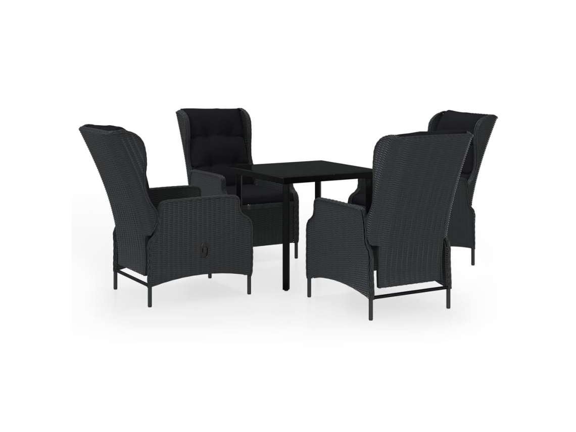 Maison Exclusive - 5 Pcs Conjunto De Jantar Para Jardim Cinzento-escuro