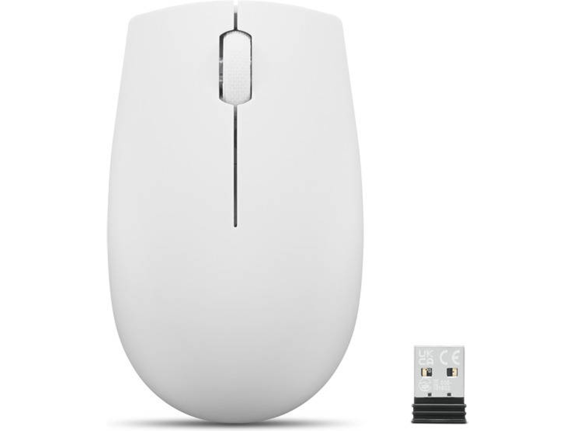 Rato Sem Fios LENOVO 300 Cinzento Claro