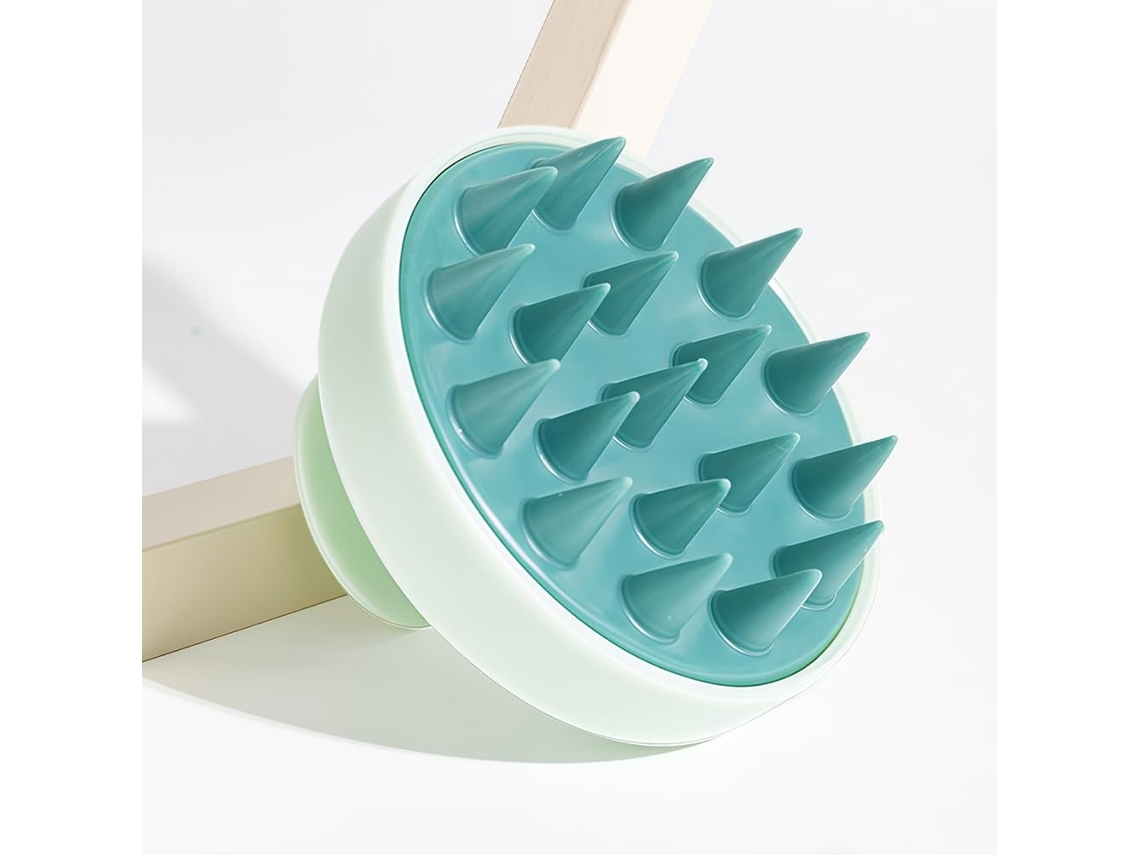 Escova Massagem Couro Cabeludo Shampoo Abs Verde