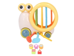 Mali brinquedo de Classificação de Formas com Corda de Tração Silicone para Bebês Habilidades Motoras Finais Amarelo