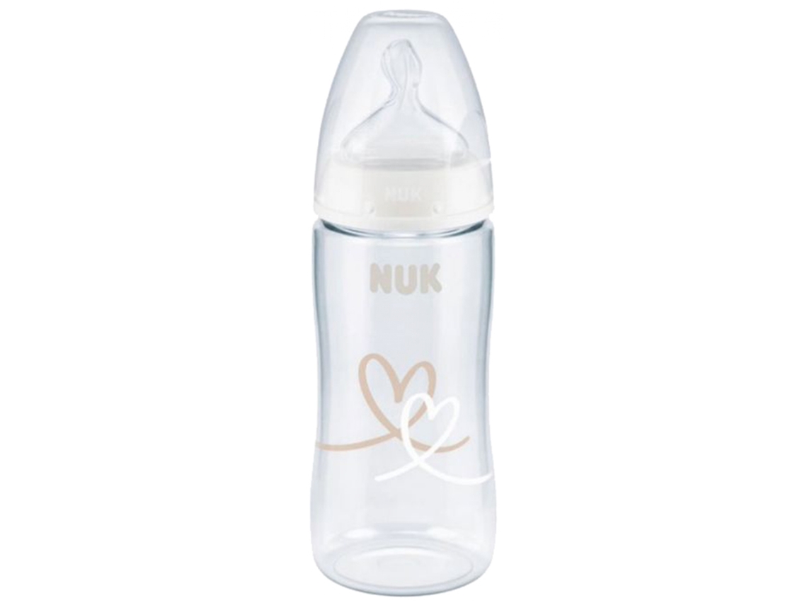 Garrafa de controle de temperatura de primeira escolha 300 ml 0-6 meses Modelo: corações NUK