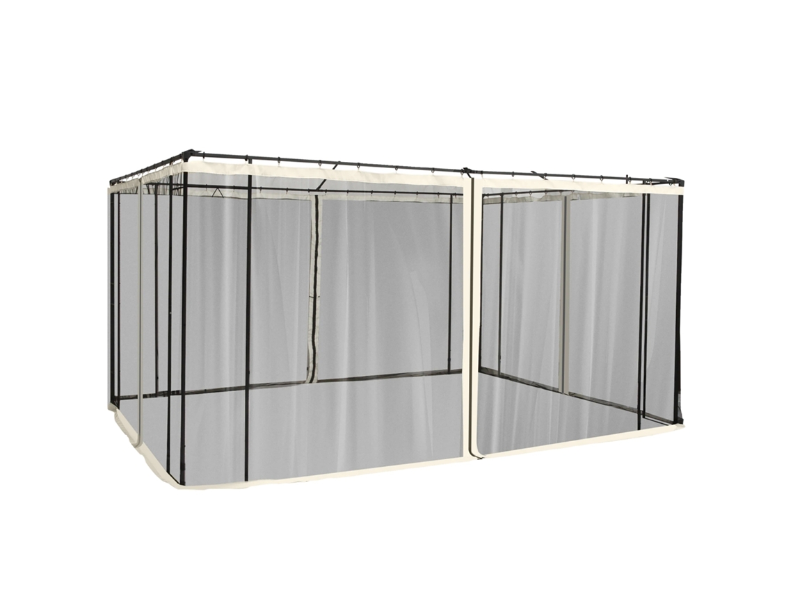 Painéis Laterais Para Tenda De Jardim, 335x207 Cm, Acessórios De Sombra, Preto Oem