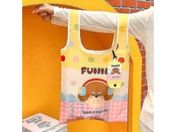 Bolsa De Mão Fofa Com Desenho Animado, Modelo 2025, Portátil, Reutilizável, Dobrável, Com Grande Capacidade, Ideal Para Compras E Compras. Ótima
