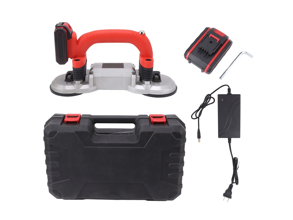 Ferramenta vibratória para azulejos de 800 W, caracterizada por alta potência, forte sucção e ventosas duplas de 11,5 cm.