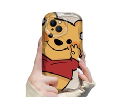 Capa Animado Winnie The Para Iphone 15 Pro Max Amarelo