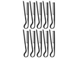2026 10 Pentes de Cabelo em Forma de V para Penteado Resistente Ao Calor, Dentes Redondos de Plástico para Alisamento e Estilo